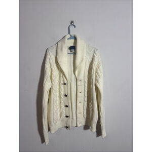 VINTAGE MEN’S SIGALLO ACRYLIC CARDIGAN JACKET SIZE LARGE L BUTTON UP 90s 80s